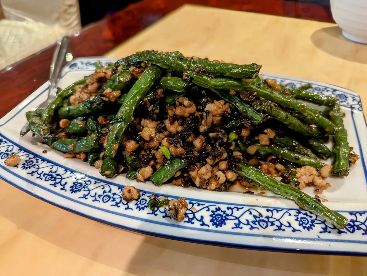 干煸四季豆 dry beans & beef mince, Sichuan Impression